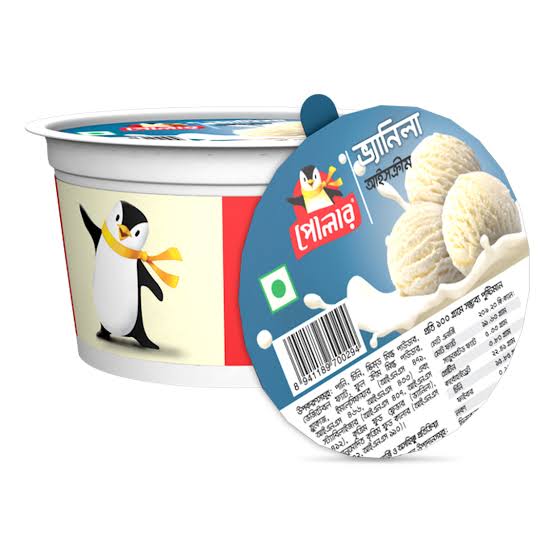 Polar vanilla cup ice cream 